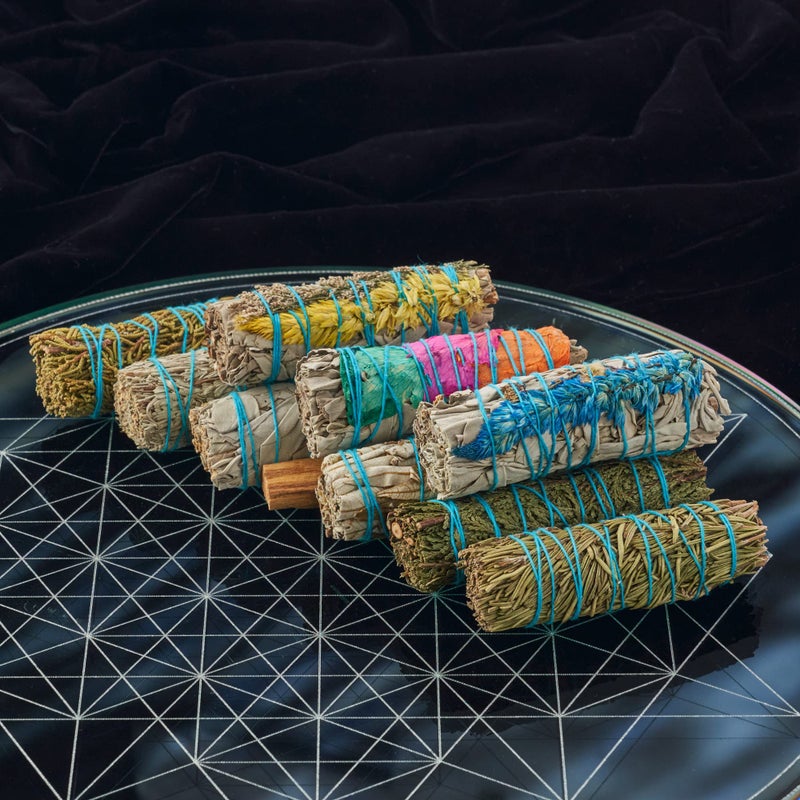 BLUE RIVER SAGE 10 Sage Smudge Sticks ~ White Sage, Rosemary, Cedar, Juniper, Palo Santo, 3 Flower Sages, Blue Sage, Yerba Santa | Smudge Kit Unique Natural Sage Bundles Sustainably Sourced Smudging Cleansing - Image 4